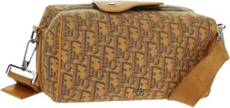 Dior Pre-owned Cross Body Bags, female, Yellow, Size: ONE SIZE Pre-owned Trotter Canvas Shoulder Bag