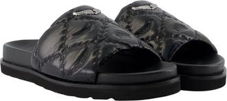 Zadig&Voltaire Womens Teddy Bare Slide Black Calfskin Sandal