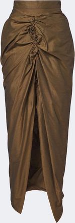 Vivienne Westwood Panther gathered cotton-blend maxi skirt