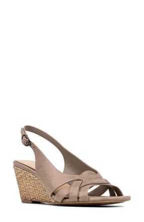 Donald J Pliner Primm Slingback Wedge Sandal in Taupe at Nordstrom, Size 5.5