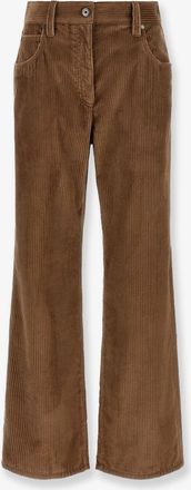 Brunello Cucinelli Pantaloni in velluto a coste con dettaglio Monile - BRUNELLO CUCINELLI - gender_Woman