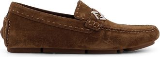 Fendi Driver Crosta Suede Loafers-Uomo