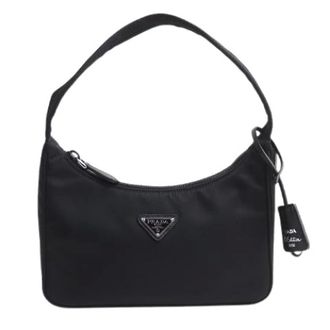 Prada Pre-owned Shoulder Bags, female, Blue, Size: ONE SIZE Pre-owned Tessuto Handbag