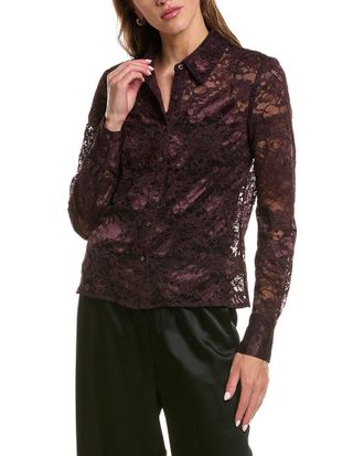 L'agence Maia Lace Button-Down Blouse