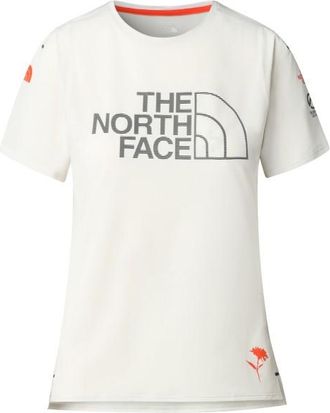 The North Face Summit High Trail S/S -Graphic Laufshirt f&uuml;r Damen | wei&szlig;
