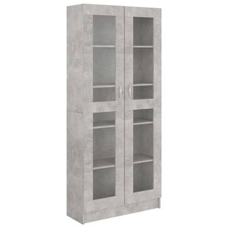 Berkfield Home Vitrine Cabinet Concrete Grey 82.5x30.5x185.5 cm Engineered Wood