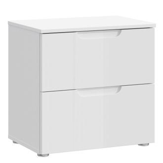 Furniture To Go Sienna 2 Drawer Bedside in White