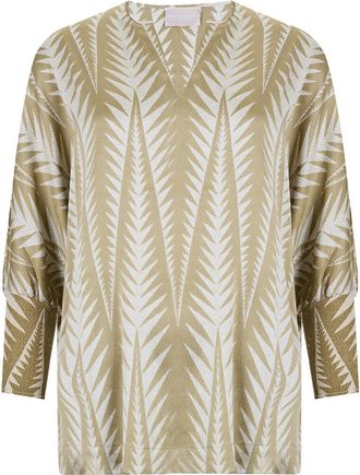 Hemisphere Seidenbluse mit Farn-Print Farata