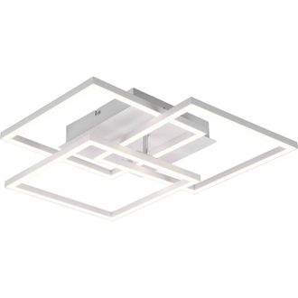 Reality Plafoniera LED c/telecomando, metallo, bianco opaco, L39 cm, Mobile