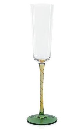 Zodax Sachi Set of 6 Champagne Flutes in Green/Amber at Nordstrom Rack