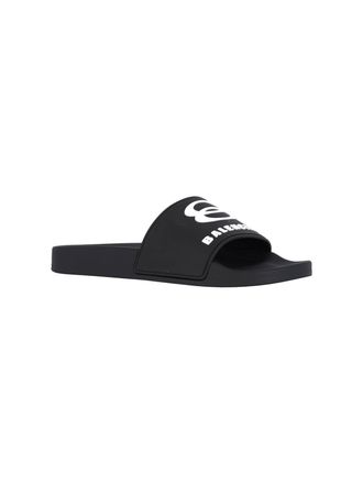 Balenciaga Mens Sandals Black Polyurethane