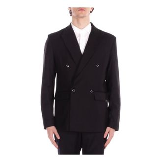 John Richmond Formal Blazers, male, Black, Size: L Double-breasted Blazer