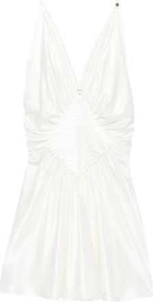 Versace V-neck Gathered Mini Dress