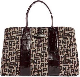 Longchamp Ro Large Tote Bag in Mahogany at Nordstrom Rack