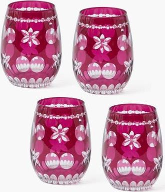 Mrs. Alice Anita Engraved Water Glasses in Purple at Nordstrom