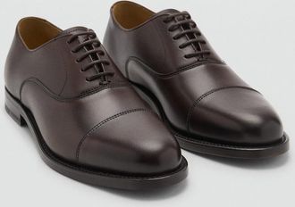 Mango Scarpa Oxford pelle marrone - Uomo - 40 - MANGO MAN