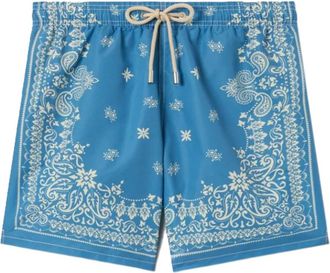 MC2 Saint Barth Gustavia Placed Print Classic Swim - Heren - Strandmode - Blauw - 3XL - Polyester - Badmode