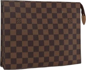 Louis Vuitton Pre-owned Vintage Canvas Clutch - Dames - Vintage Clutch - Bruin - ONE Size - Vintage