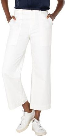 Liverpool L.A. Crop Wide Leg Pants in Bone White at Nordstrom Rack, Size 16 (Similar To 16W-18W)