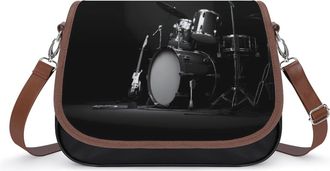 Generic Drum Kit Musical Crossbody Bags for Women Shoulder Messenger Bag Purse Handbags
