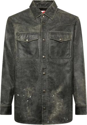 Kusikohc Camicia in pelle - Nero