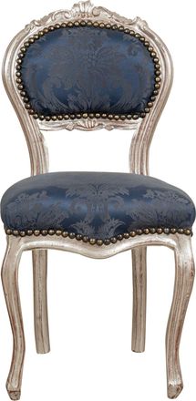 Biscottini International Silla De Cocina De Madera Silla De Comedor 44x89x41 Cm Silla De Dormitorio Tapizada Sill&oacute;n De Sal&oacute;n Barroco Estilo Franc&eacute;s