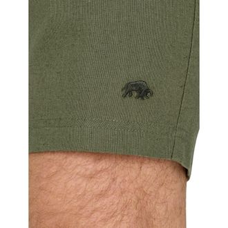 Raging Bull Stretch Waist Linen Short in Olive at Nordstrom, Size Medium