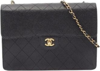 Chanel Borsa a spalla Matelass&eacute; in pelle di vitello martellata Pre-owned - - Pre-owned - Donna - Nero - ONE SIZE