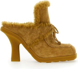 Burberry Highland Mule 90 - Dames - Schoenen - Bruin - Maat: 40 EU Su&egrave;de