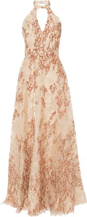 Saiid Kobeisy Abito da sera con ricamo - Toni neutri