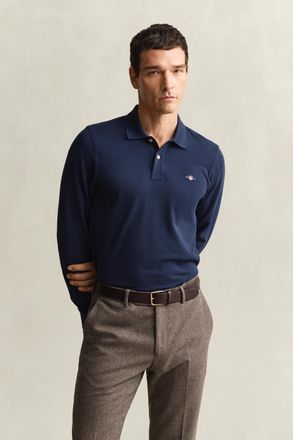 GANT Men Long Sleeve Polo Shirt (XXXL) EVENING BLUE