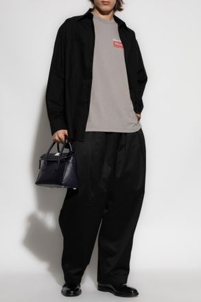 Maison Margiela T-shirt With Logo, Mens, Grey