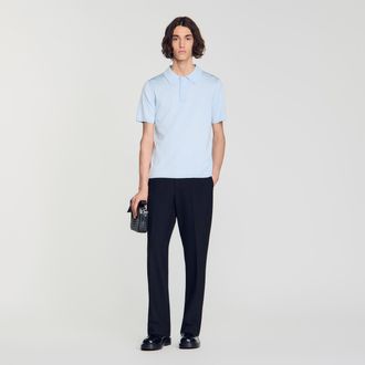 Sandro Short-sleeve knitted polo shirt