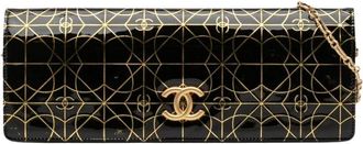 Chanel Pre-owned The Paris Moscou Vinyl Moujik Clutch with Chain - Dames - Vintage Clutch - Zwart - ONE Size - Vintage