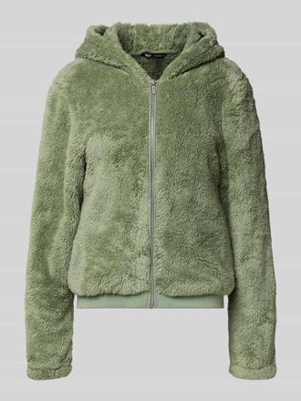 Only Regular Fit Teddyfelljacke mit Kapuze Modell NEW ANNA in Schilf, Gr&ouml;&szlig;e XS