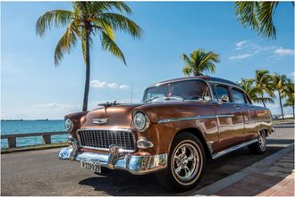 Schubiger M&ouml;bel Digitaldruck auf Glas Oldtimer Auf Kuba