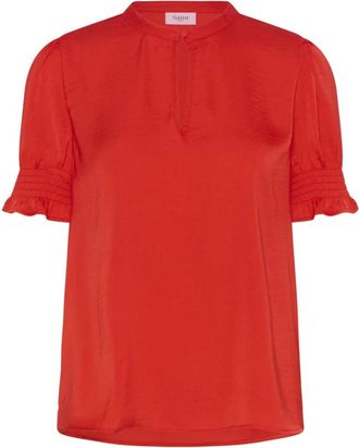 Saint Tropez Nunni SZ Shirt - Dames - Blouses - Oranje - S - Overhemden