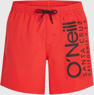 O'Neill Badeshorts ONEILL ORIGINAL CALI 16 SWIMSHORTS, Herren, Gr. XXL (56), N-Gr, high risk rot, Obermaterial: 100% Polyester, Badehosen Badeshorts, mit seit