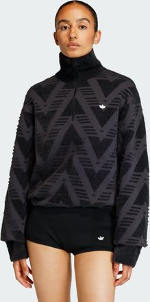 adidas Womens adidas KNITTED HALF-ZIP SWEATER