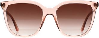 Calvin Klein Cat Eye Womens Transparent Rose Pink Peak Gradient CK23506S - One Size