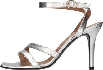Via Roma 15 3523 Lam Sandaal - Dames - Sandalen met hakken - Grijs - 41 EU - Leer - Schoenen