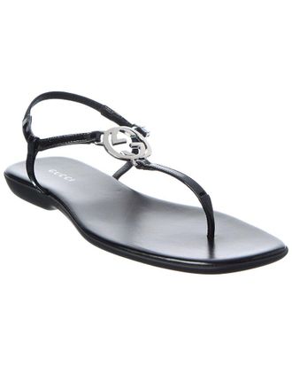 Gucci Interlocking G Patent Sandal