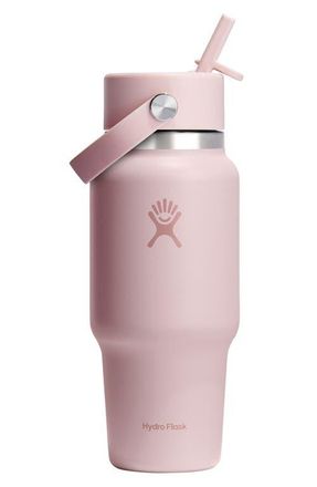Hydro Flask 24-Ounce Wide Mouth Travel Bottle with Flex Straw Cap in Trillium at Nordstrom