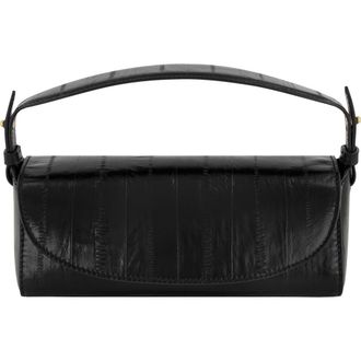 Vince Mini Sabrina Eel Embossed Leather Top Handle Bag in Black at Nordstrom
