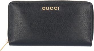 Gucci Black Leather Long Wallet (Bi-Fold) (Pre-Owned)