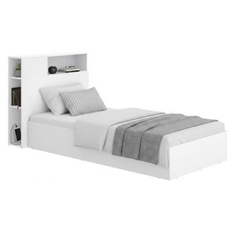Dmora Cama Infantil Kenai, Cama Desenfundable, Contenedor, Tama&ntilde;o Colch&oacute;n 90x190 Cm, Blanco