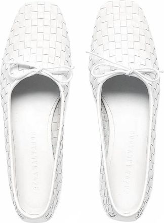 Freda Salvador Womens Jada Squaretoe Ballet Flat In White