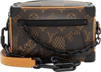 Louis Vuitton Black Damier Ebene & Monogram Canvas X Nigo Giant Mini Soft Trunk (Authentic Pre-Loved)