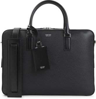 Tom Ford Tassen, Heren, Zwart, ONE Size, Katoen, Elliot Briefcase