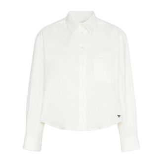Max Mara Klassiek Button-Down Shirt - Dames - Blouses & Shirts - Wit - Maat: L Katoen